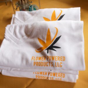 Flower Powered Products LLC White, V-Neck